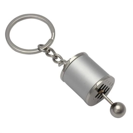 BUFFER® Hareketli Araba Vites Anahtarlık Altı Hız Manuel Vites Dişli Shifter Topuzu Metal Anahtarlık - Resim 8