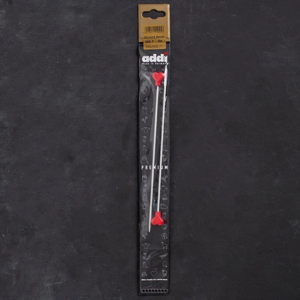 Addi Kalpli 2,5mm 20cm Klasik Alüminyum Örgü Şişi ürün görseli