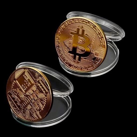 BUFFER® Bitcoin Madeni Hatıra Parası Madeni Bitcoin Hediye Sikke Para - 4