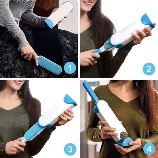 BUFFER® 2Li Set Kıl Tüy Toplayıcı Kendinden Temizlemeli Tarak - 4