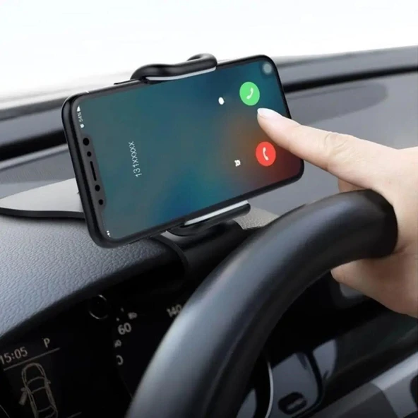 BUFFER® Araç İçi Konsola Takılan Döner Başlıklı Telefon Kıskacı Telefon Tutucu - 2