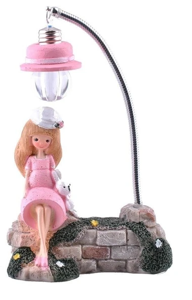 BUFFER® Kaya Üzerine Oturan Kız Biblo - Resim 3