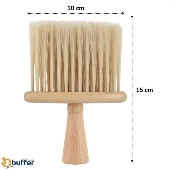 BUFFER® Araba İçin Ahşap Saplı Yumuşak Kıl Fırça Detaylı Toz Alma Temizleme Fırçası - 5