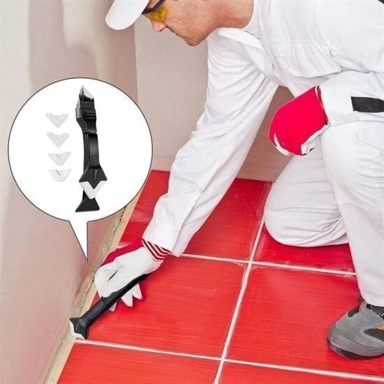 BUFFER®  3 ü 1 Arada Fayans Derz Silikon Kazıyıcı Sıyırıcı Ve Uygulayıcı Aparat - Resim 5