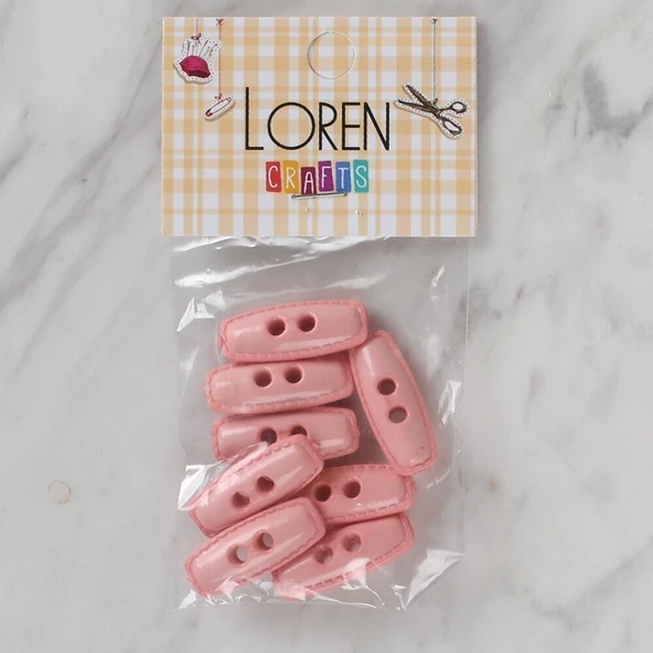 Loren Crafts pembe 8 li çoban düğmesi - 81 ürün görseli