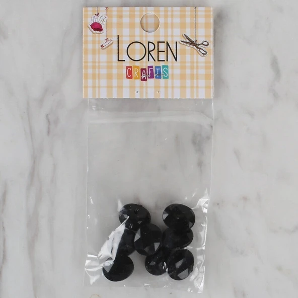 Loren Crafts siyah 8 li düğme - 230 ürün görseli