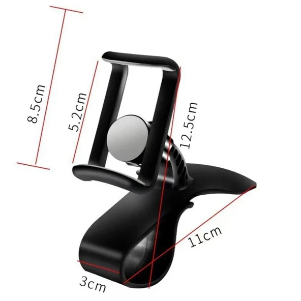 BUFFER® Araç İçi Konsola Takılan Döner Başlıklı Telefon Kıskacı Telefon Tutucu - 4