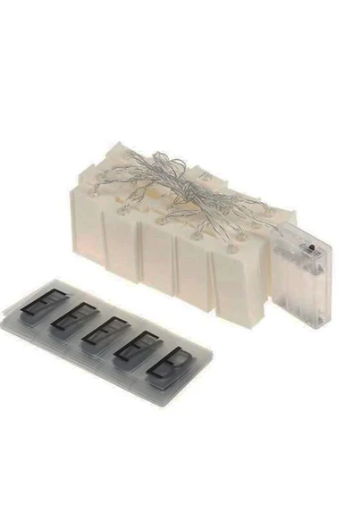 BUFFER® 10lu Lightbox Işıklı Harf Mesaj Panosu Dekoratif  Harf Işık Zinciri - 5