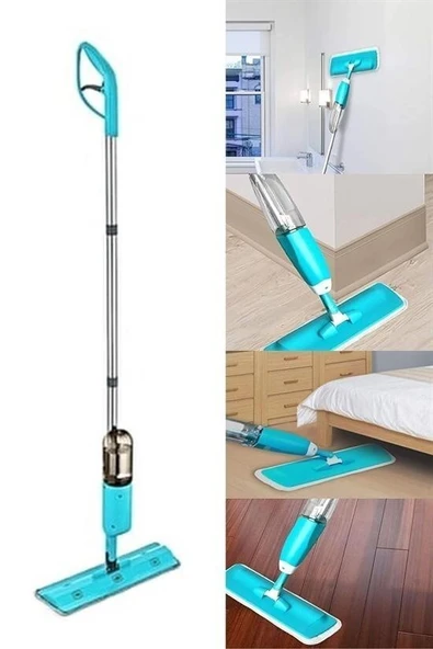 BUFFER® Döner Başlıklı Spreyli Mop Parke Ahşap Fayans Temizleyici Su Hazneli Sihirli Paspas - 7