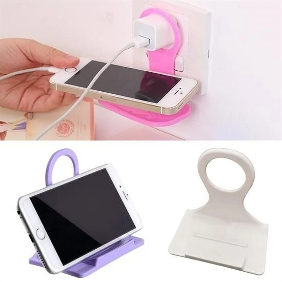 BUFFER® Universal Mobil Şarj Priz Askısı ve Telefon Tablet  Tutucu Stand - 3