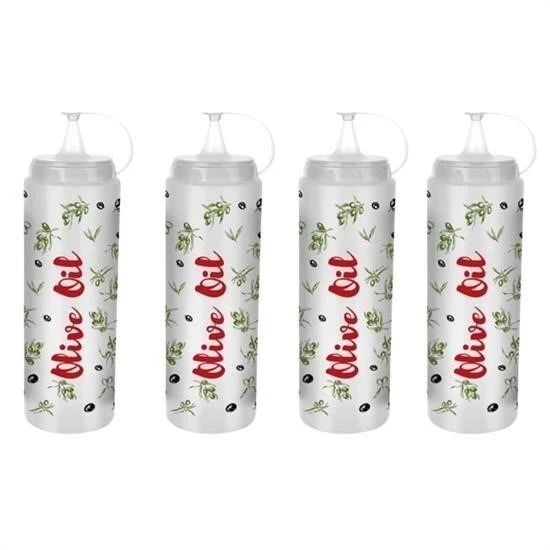 BUFFER® Şeffaf Kapaklı Sızdırmaz Yağlık Sosluk Şişesi Plastik Yağdanlık Master Chef AP-9471 - 6