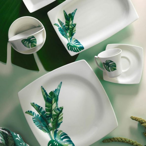 Kütahya Porselen Bone Mare 28 Parça 10150 Dekor Kahvaltı Takımı