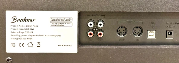 BRAHNER DİJİTAL PİYANO BR-61 BK - Resim 6