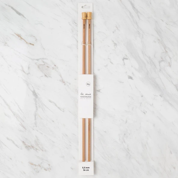 La Mia Whitewood 5.5 mm 36 cm Ahşap Örgü Şişi ürün görseli