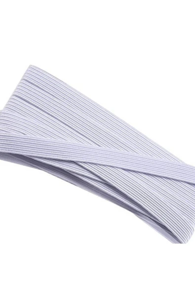 Lastik En 1,5 cm 10 Metre Beyaz - Resim 2