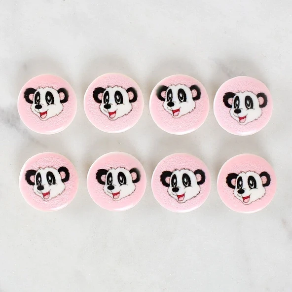 Loren Crafts 8'li Panda Düğme - 1054 - Resim 2