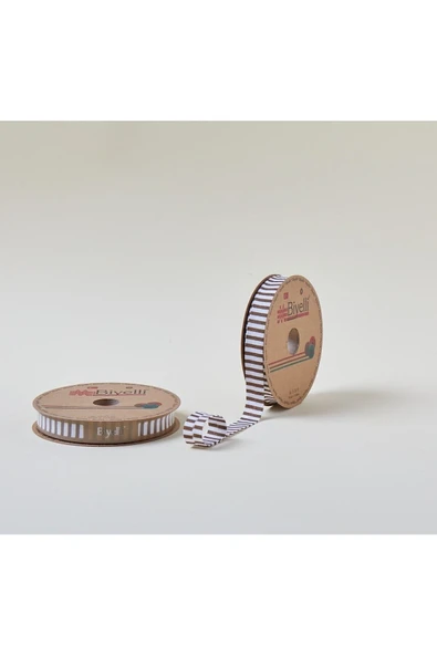 Biye Kalın Çizgili Katlı F05 Kahverengi 2 cm 25 Metre %65 Koton %35 Polyester ürün görseli