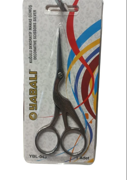 Nakış Makası Kuğulu Dekoratif Makas Gümüş YBL-043 Model 13 ürün görseli