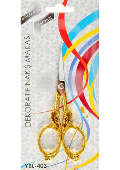 Nakış Makası Dekoratif Altın Kuğu YBL-403 Model 19 ürün görseli