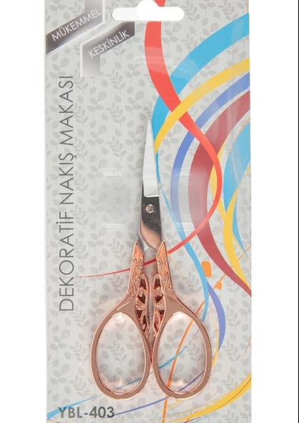 Nakış Makası Dekoratif Açık Bakır Kelebek YBL-403 Model 20 ürün görseli