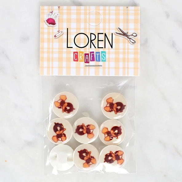 Loren Crafts 8'li Ördek Düğme - 1201 ürün görseli