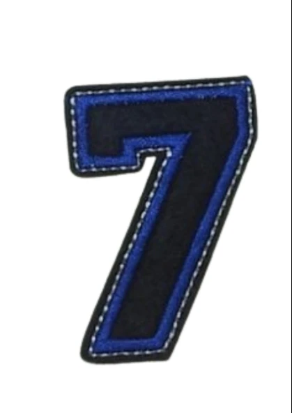 Aplike Ütü İle Yapışan 7  Rakamı  Arma 2x5 cm ürün görseli