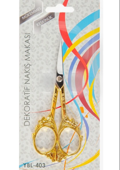Nakış Makası Dekoratif Altın Kelebek YBL-403 Model 22 ürün görseli