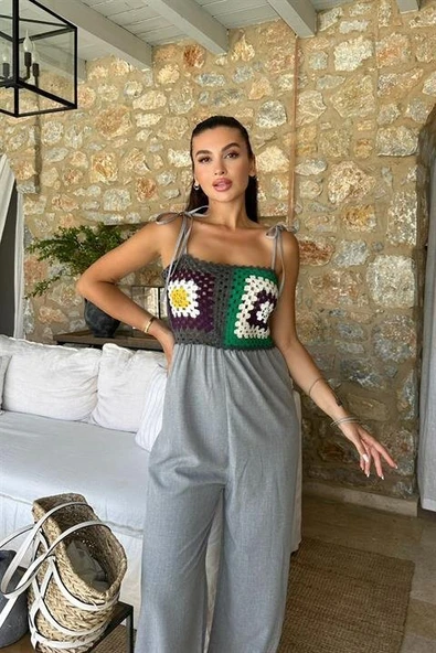 Jasmin Süzüneli Keten Tulum 1280-08 - Resim 2