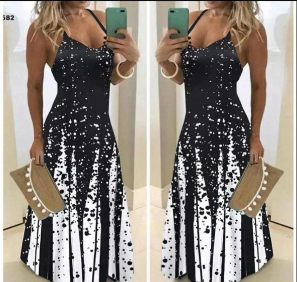 Kadın Suprem Kumaş Dijital Baskılı Elbise ürün görseli