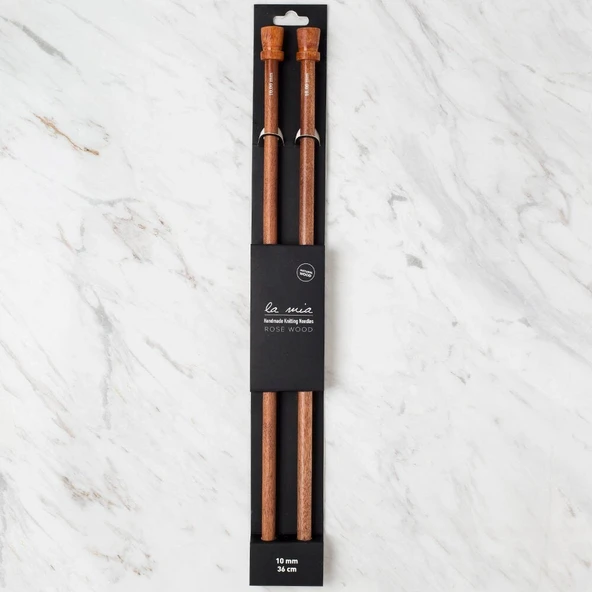 La Mia Rosewood 10 mm 36 cm Ahşap Örgü Şişi ürün görseli