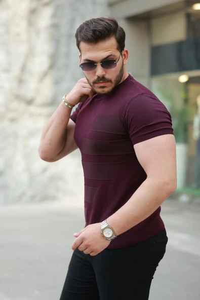 Erkek Bisiklet Yaka Kısa Kollu Tişört - 2