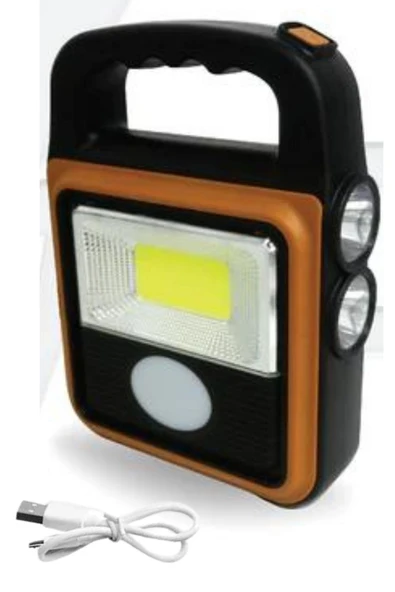 BUFFER® Taşınabilir 4 Farklı Fonksiyonlu Güneş Enerjili ve USB ile Şarj Olabilen Portatif Led Işıldak HS-8020 - Resim 4