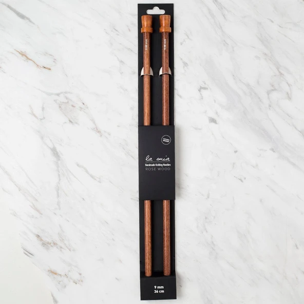 La Mia Rosewood 9 mm 36 cm Ahşap Örgü Şişi ürün görseli