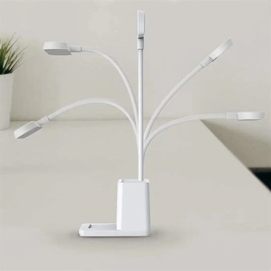 BUFFER® Kalemlikli USBli Dokunmatik 3 Kademeli 360 Derece Özel Göz Korumalı led Lityum Masa Lambası - 5