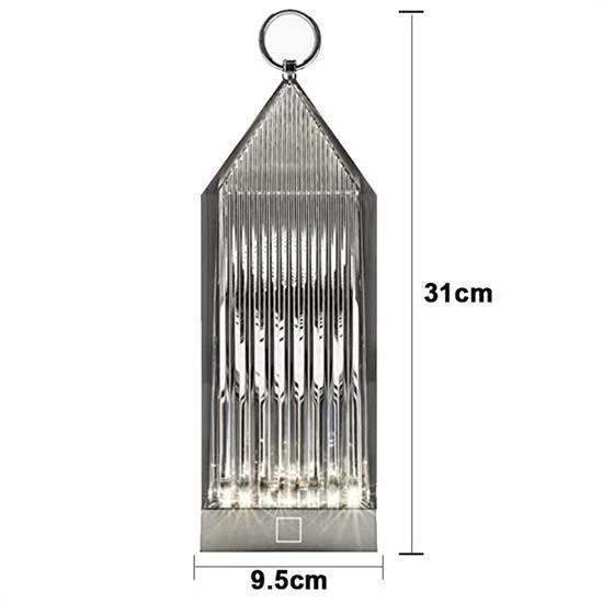 BUFFER® Fener Model USB Şarjlı Dokunmatik 3 Farklı Işık Modlu Masa Üstü Kristal Akrilik Lamba Led - 4