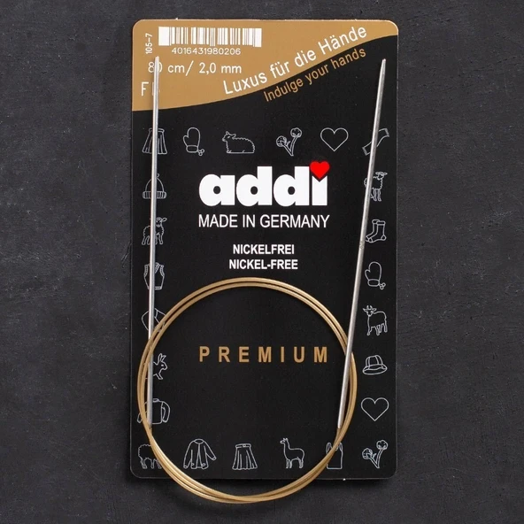Addi 2mm 80cm Klasik Misinalı Şiş- 105-7 ürün görseli