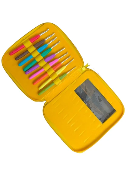 Fermuarlı Yün Tığ Set 2'den 6'ya Kadar 9 Adet( Renk  Durumuna Göre) ürün görseli