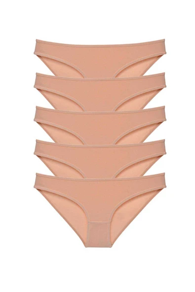 5 adet Süper Eko Set Likralı Kadın Slip Külot Ten ürün görseli