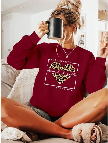 Kadın Uzun Kollu Bisiklet Yaka Desenli Viskon Iki Iplik Bluz ürün görseli