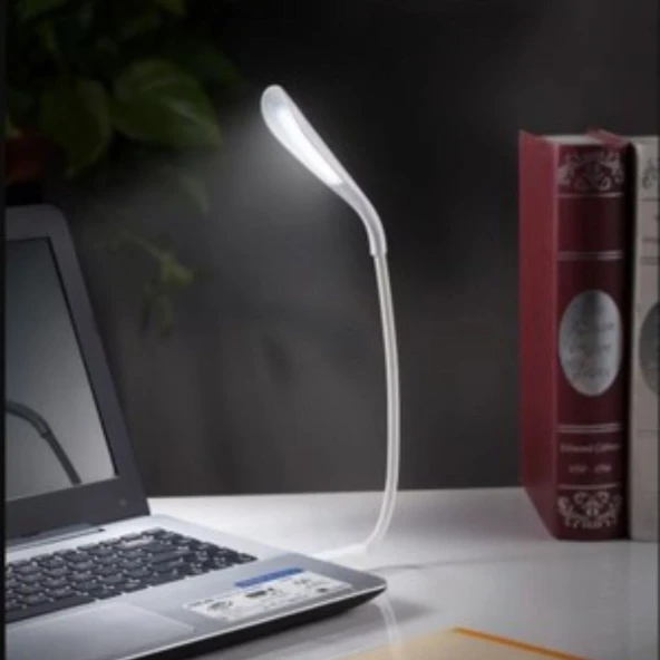 BUFFER® USB Girişli 14 Ledli 3 Kademeli Dokunmatik Masa/Kitap Okuma Lambası Ledi Beyaz - Resim 4