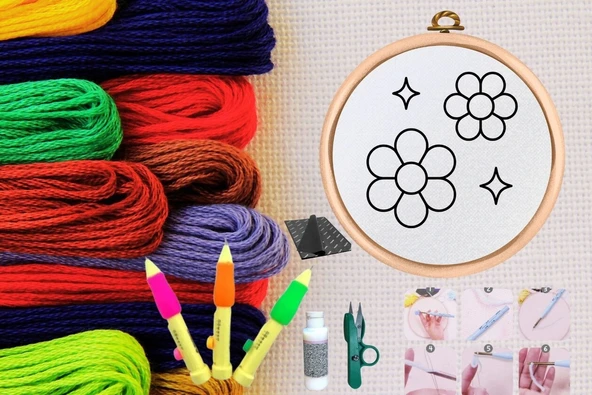 Punch Seti Nakış Seti Kasnaklı Kendin Yap Seti Seri 50 ürün görseli