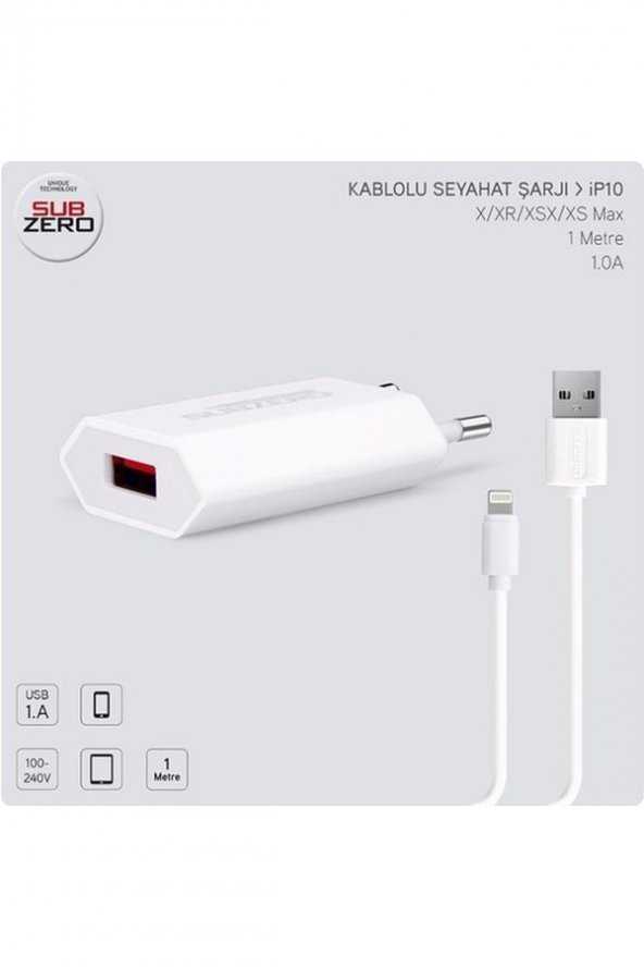 Subzero APPLE İPHONE 8 UYUMLU ŞARJ ALETİ POPSCOT HEDİYELİ  ŞARJ KABLOSU - 2