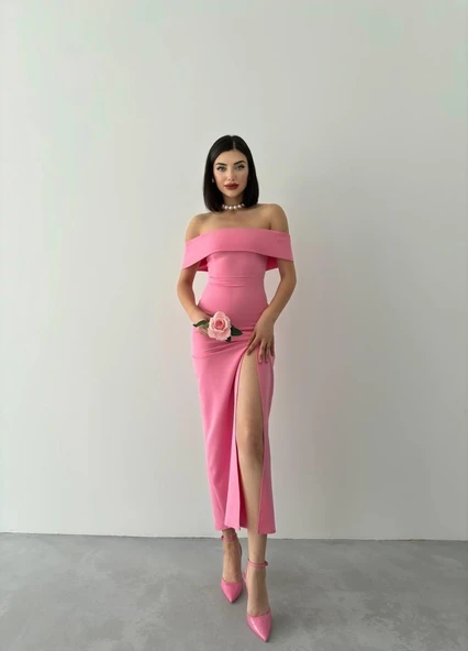 MADONNA YAKA UZUN ELBİSE - Resim 4