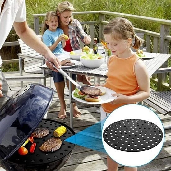 BUFFER® Renkli Isıya Dayanıklı Yıkanılabilir Silikon Fırın Ve Airfryer Yuvarlak Pişirme Matı 23 Cm - 4
