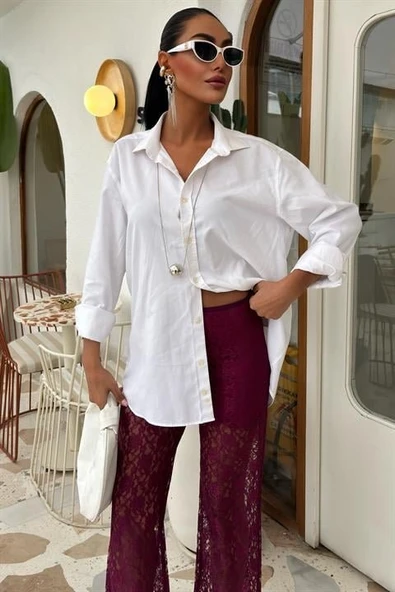 İçi Astarlı Dantel Pantolon 0081 - Resim 2