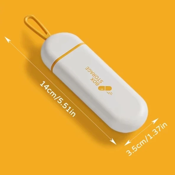 BUFFER® 3 Bölmeli Taşınabilir Seyahat Tipi Hap Saklama Kutusu İlaç Saklama Kutusu - Resim 5
