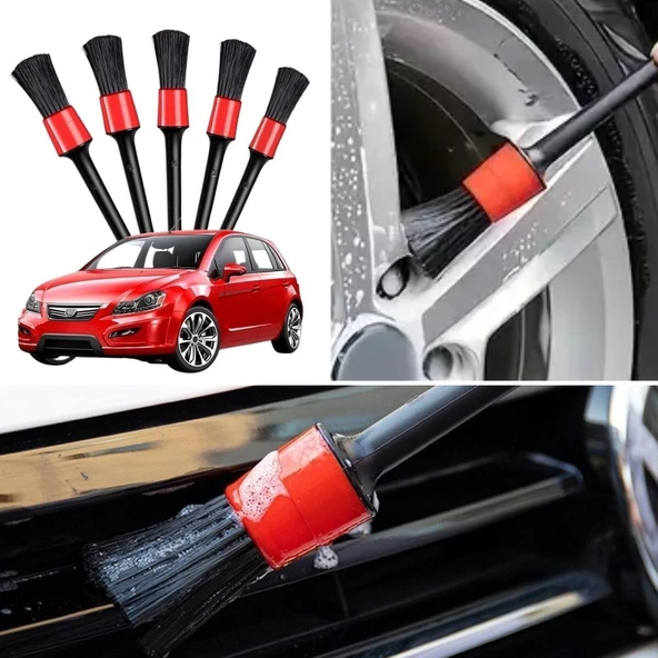 BUFFER® 5’li Çok Amaçlı Araç İçi ve Dış Yüzey Temizlik & Detaylandırma Fırça Seti - 1