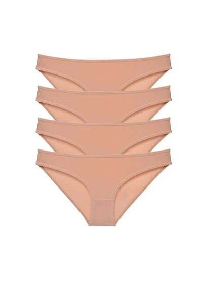 4 adet Süper Eko Set Likralı Kadın Slip Külot Ten ürün görseli