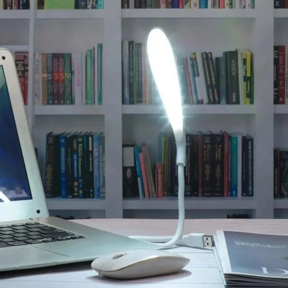 BUFFER® USB Girişli 14 Ledli 3 Kademeli Dokunmatik Masa/Kitap Okuma Lambası Ledi Beyaz - 2