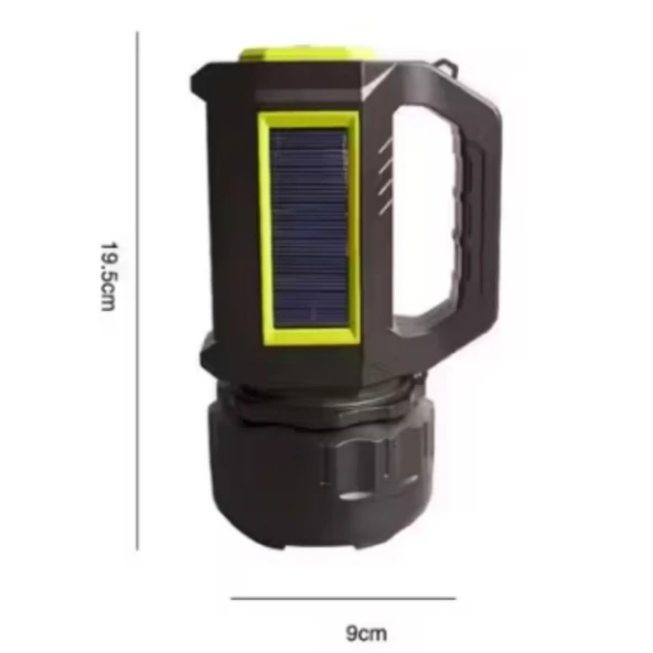 BUFFER®  Şarjlı LED El Feneri 10W Taşınabilir Acil Durum Lambası USB Şarjlı & Yan COB Işıklı - Resim 3